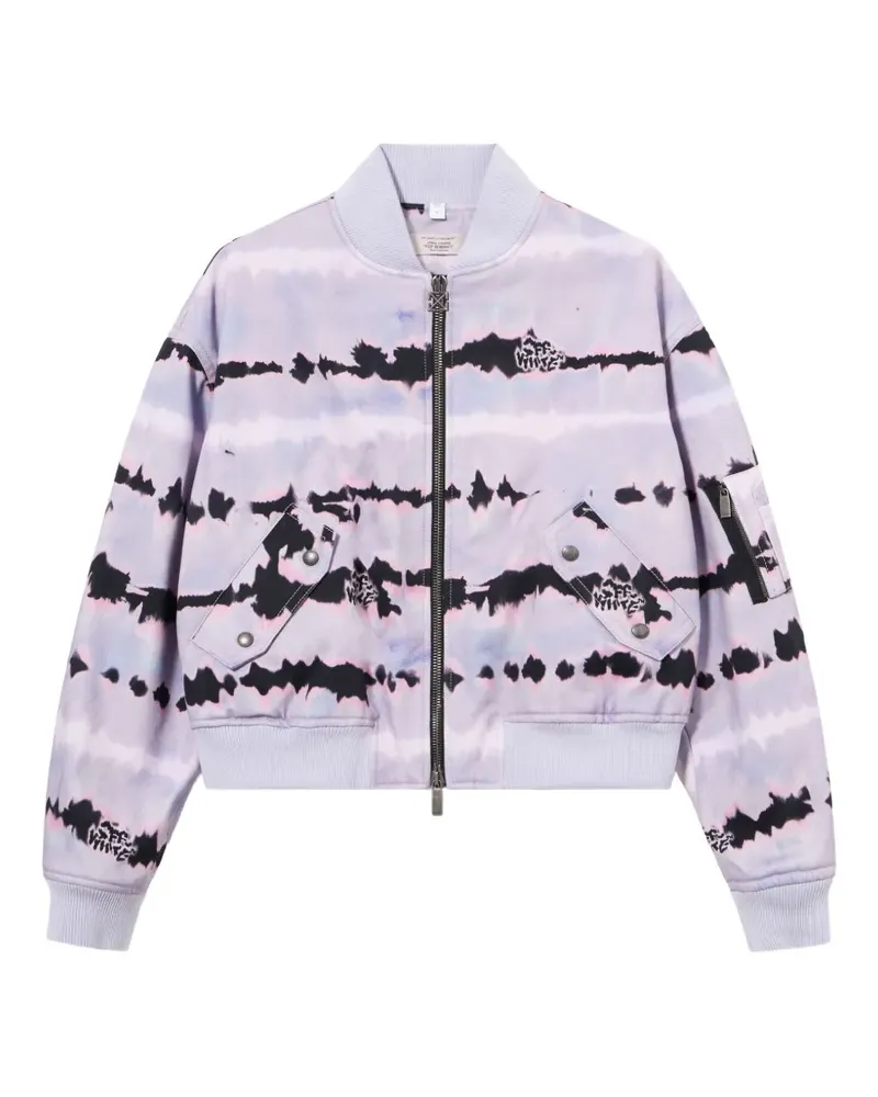 OFF-WHITE tie-dye cropped bomber jacket - Violett Violett