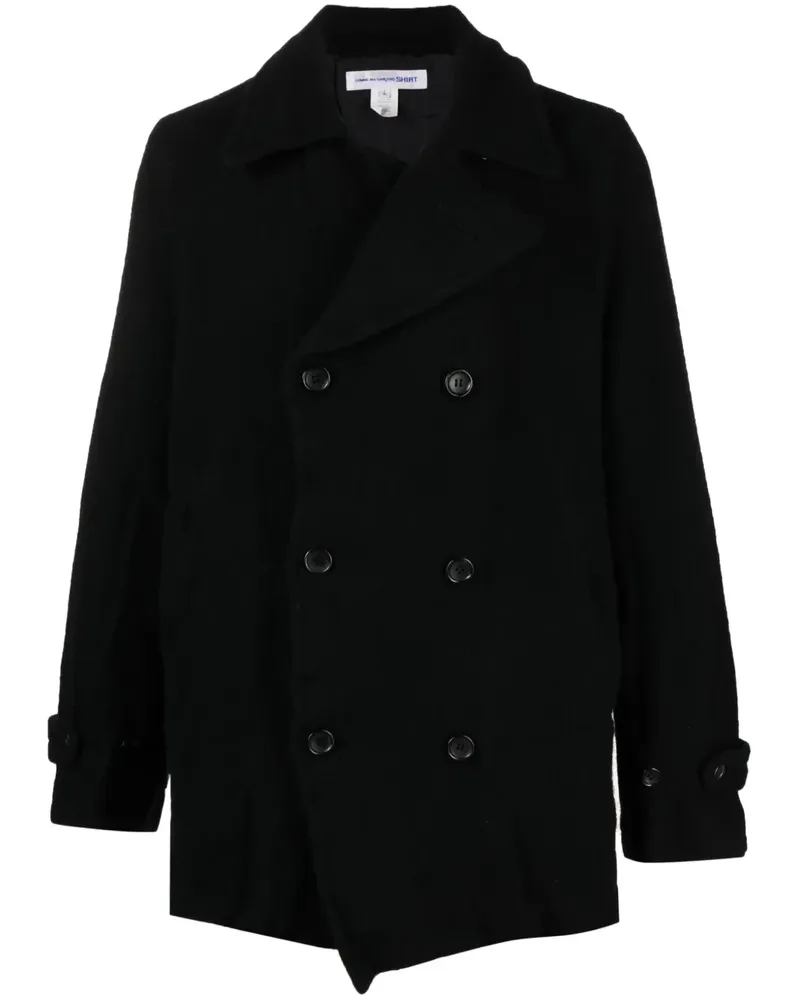 Comme des Garçons Klassische Cabanjacke - Schwarz Schwarz