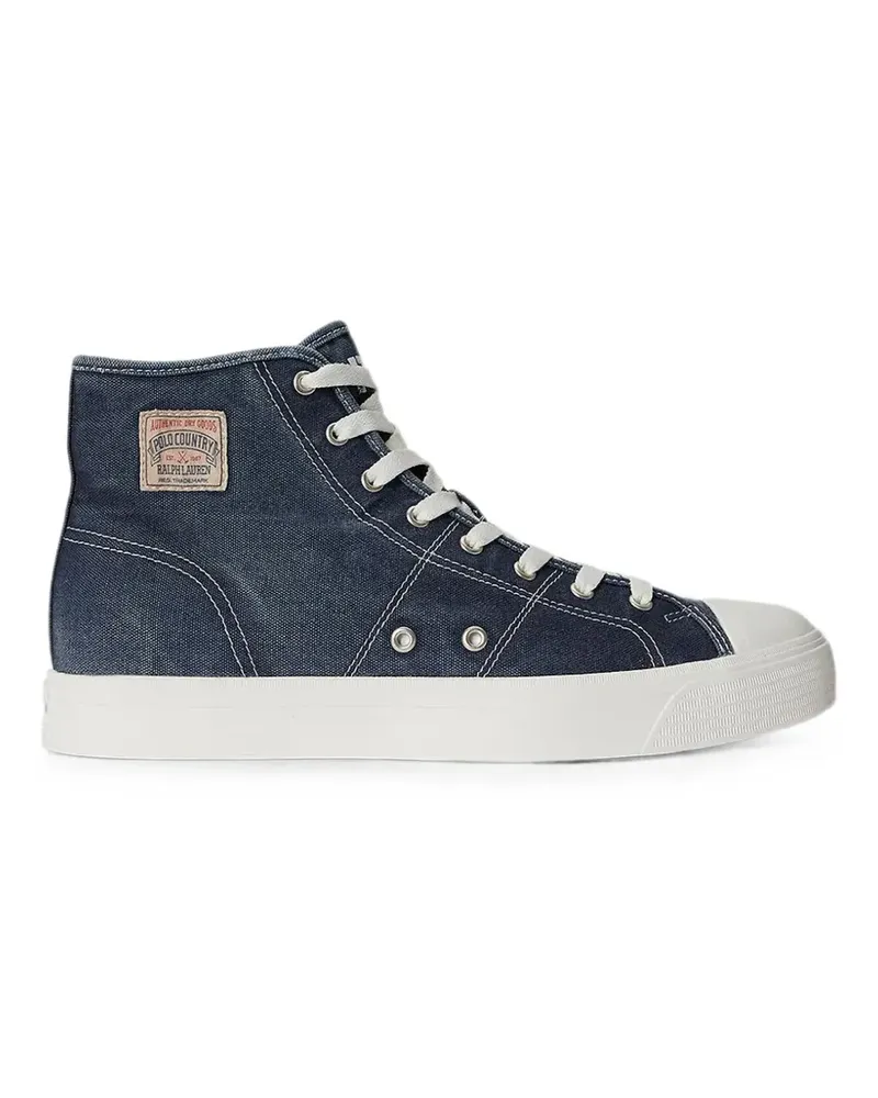 Ralph Lauren Ayers high-top canvas sneakers - Blau Blau