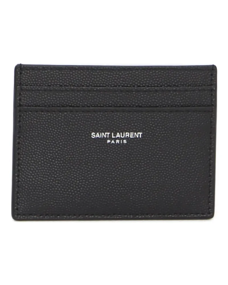 Saint Laurent Kartenetui mit Logo-Print - Schwarz Schwarz