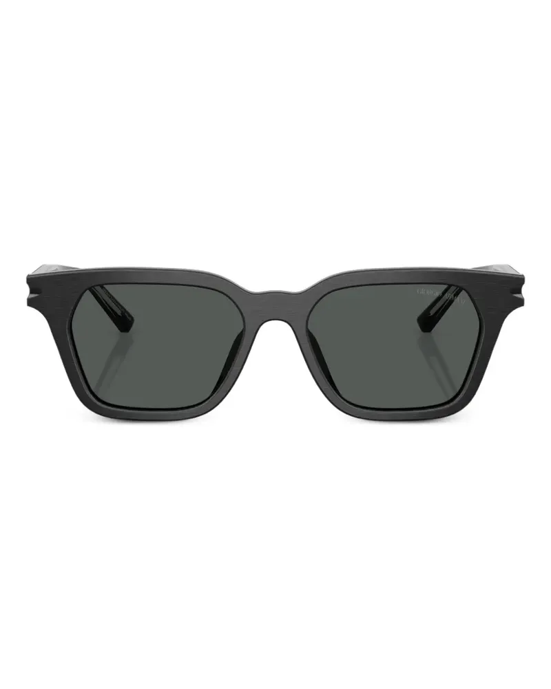 Giorgio Armani Sonnenbrille mit eckigem Gestell - Schwarz Schwarz