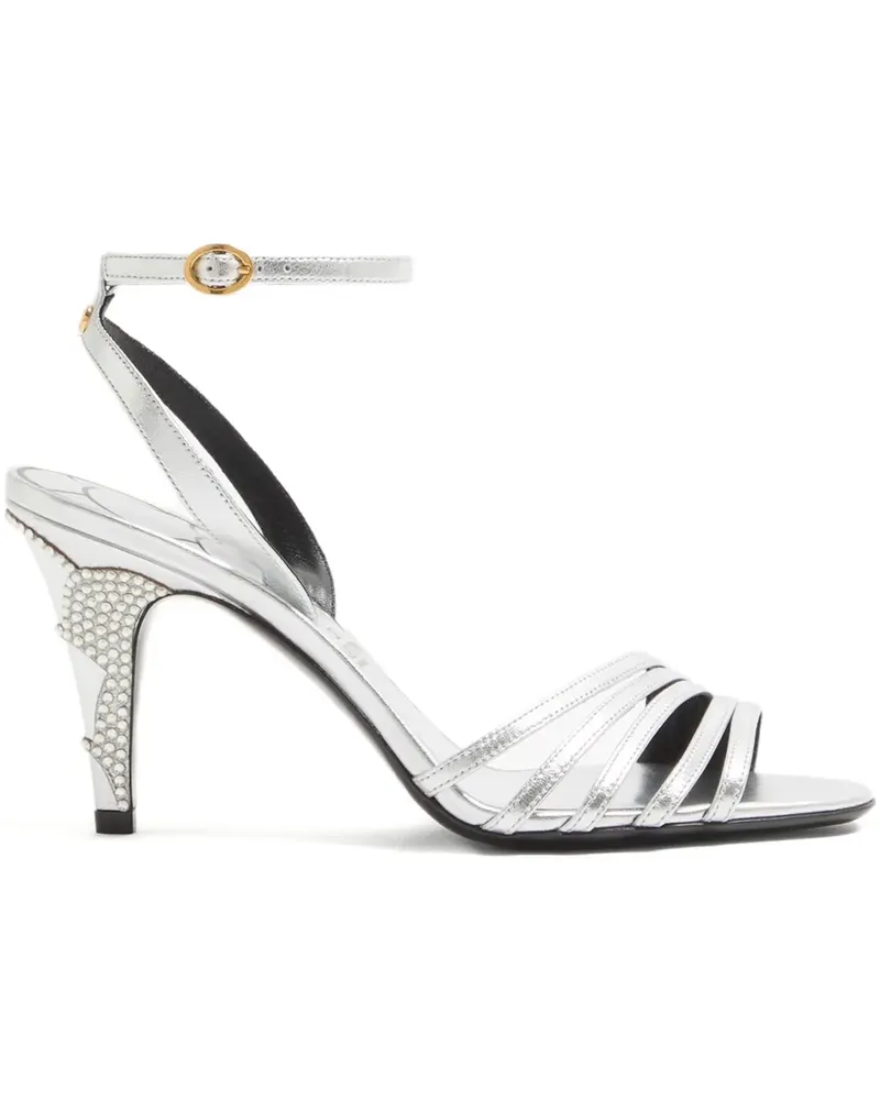 Valentino Garavani Ladycrush crystal-appliqué sandal - Silber Silber