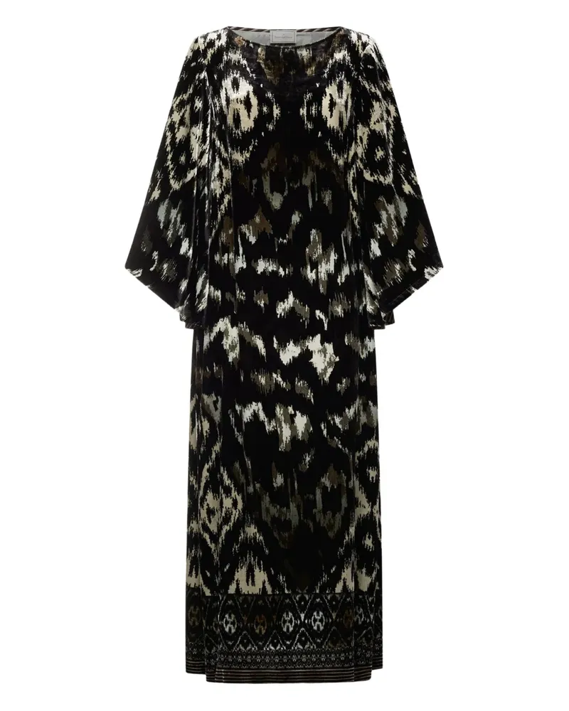 Pierre-Louis Mascia Maxikleid mit geometrischem Muster - Schwarz Schwarz