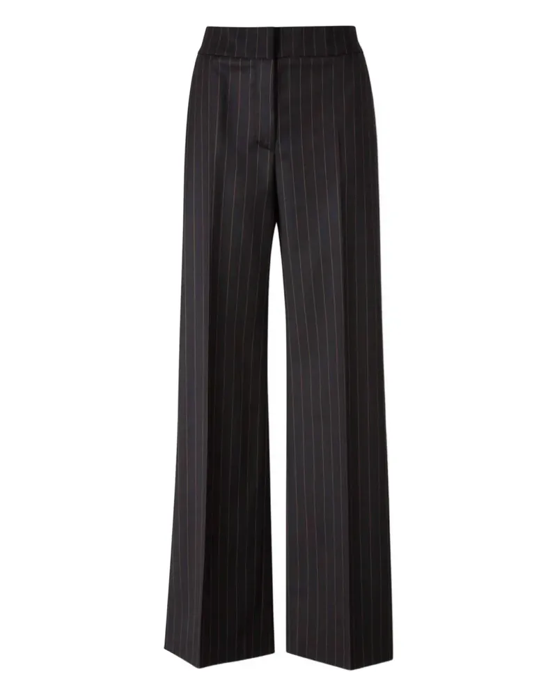 Peserico pinstripe flared trousers - Schwarz Schwarz