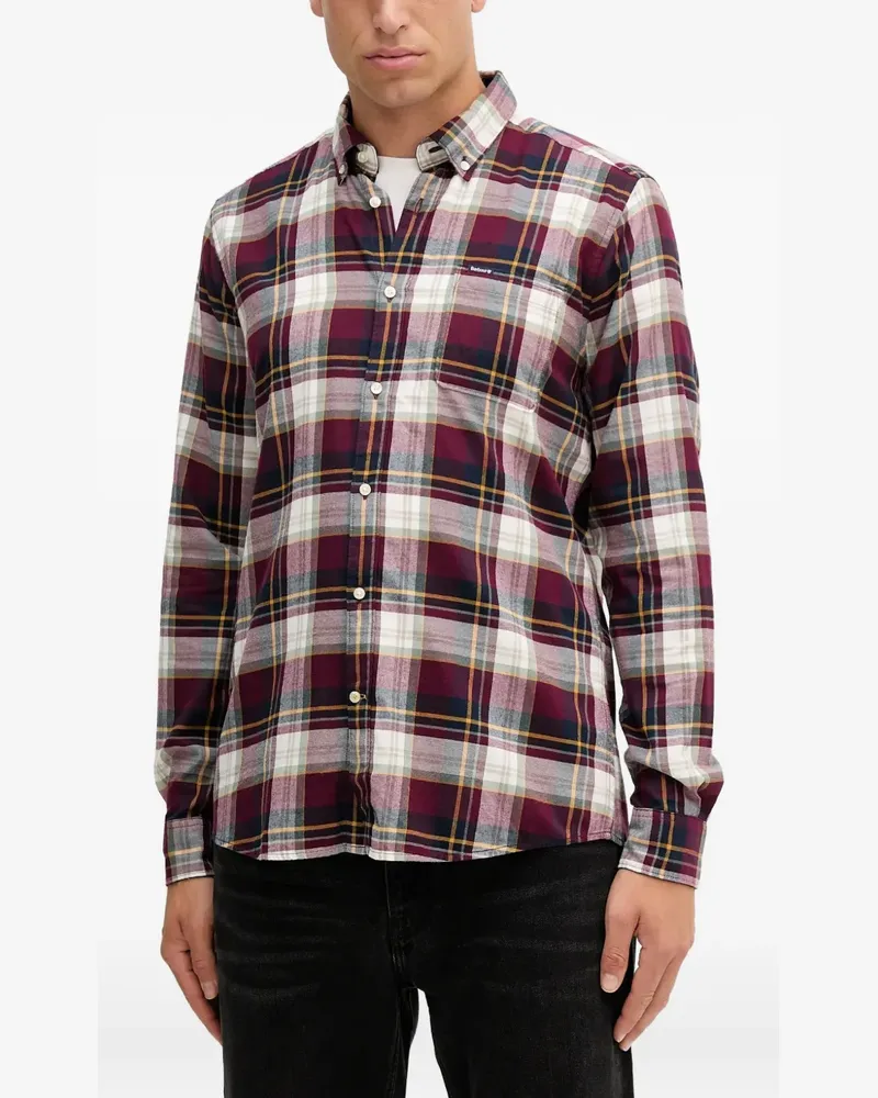 Barbour Kariertes Hemd mit Logo-Detail - Rot Rot