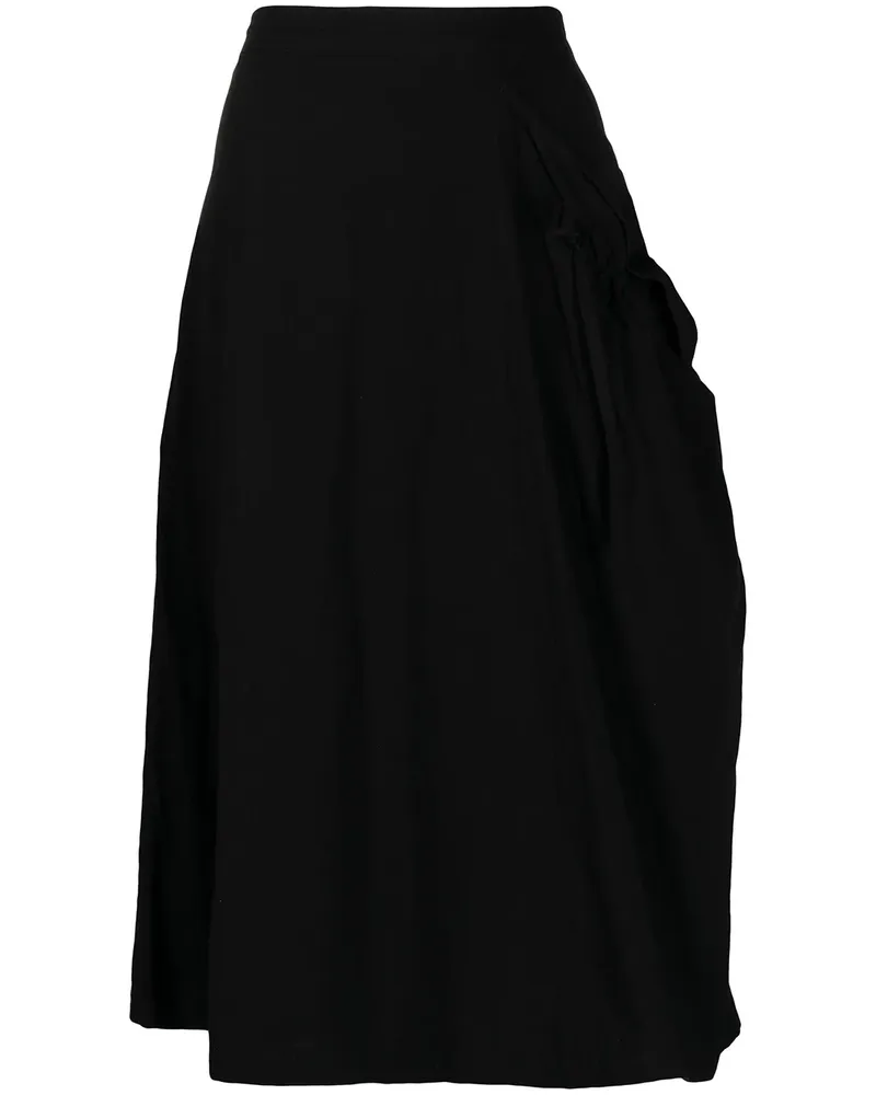 Yohji Yamamoto High-Waist-Rock - Schwarz Schwarz