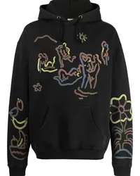 Carne Bollente Hoodie mit grafischem Print Schwarz