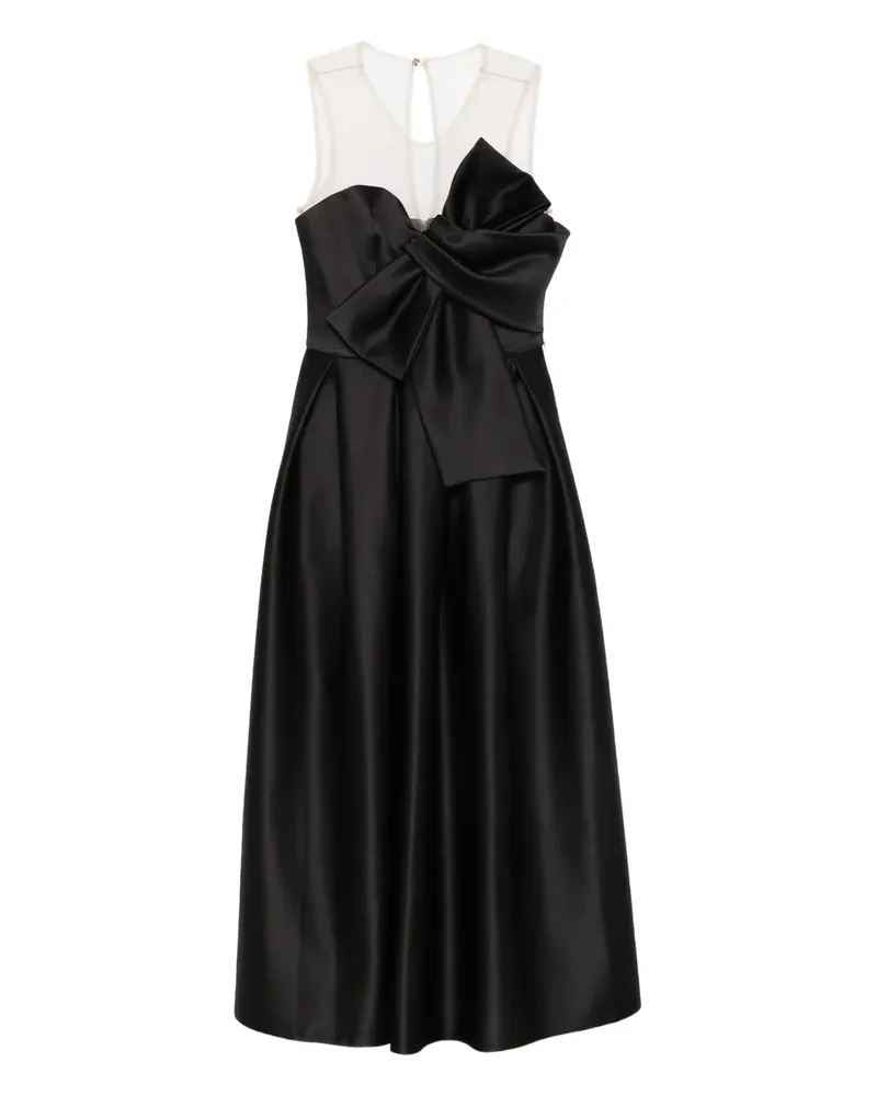 NISSA Midikleid mit Schleifendetail - Schwarz Schwarz