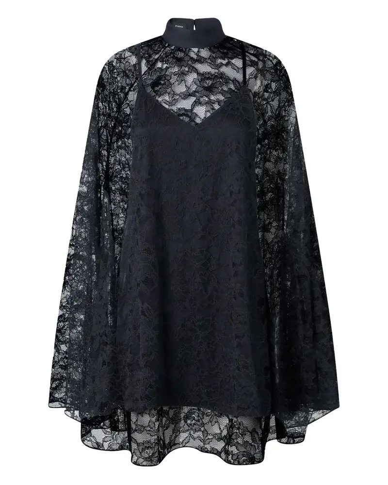 Pinko Kleid mit Stehkragen - Schwarz Schwarz
