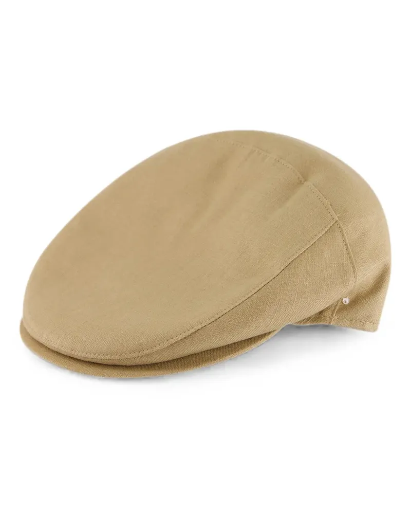 Borsalino Vincenzo linen flat cap - Braun Braun