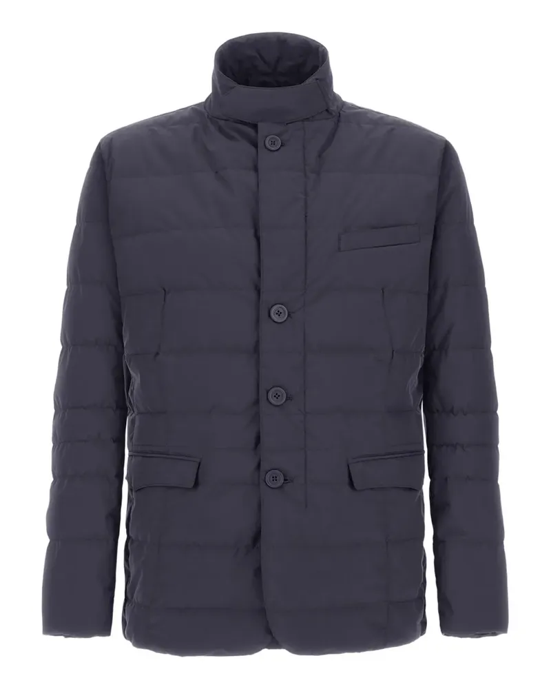 Herno Gesteppte Jacke mit Knopfleiste - Blau Blau