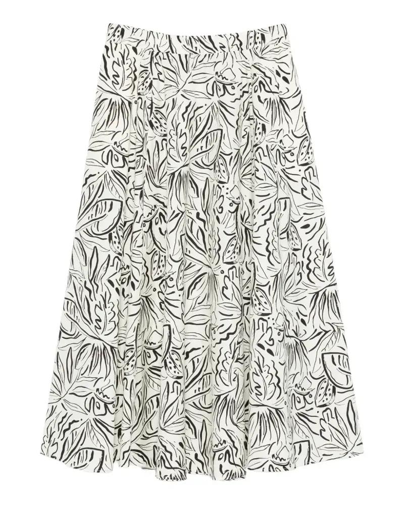 ASPESI Gemusterter Rock - Weiß Weiß