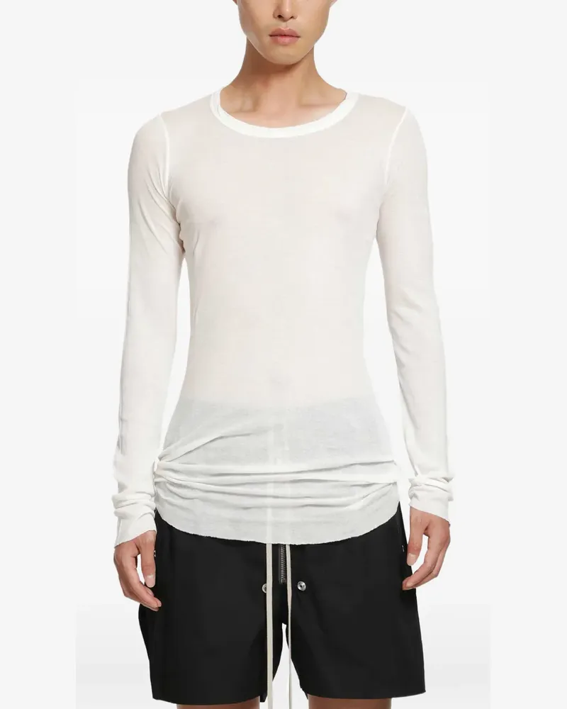 Rick Owens RIB LS T-Shirt - Weiß Weiß