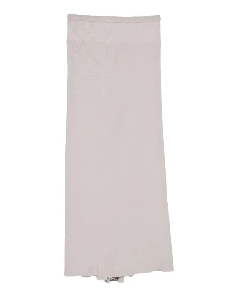 Rick Owens Gerippter Strickrock mit Stretchbund - Grau Grau
