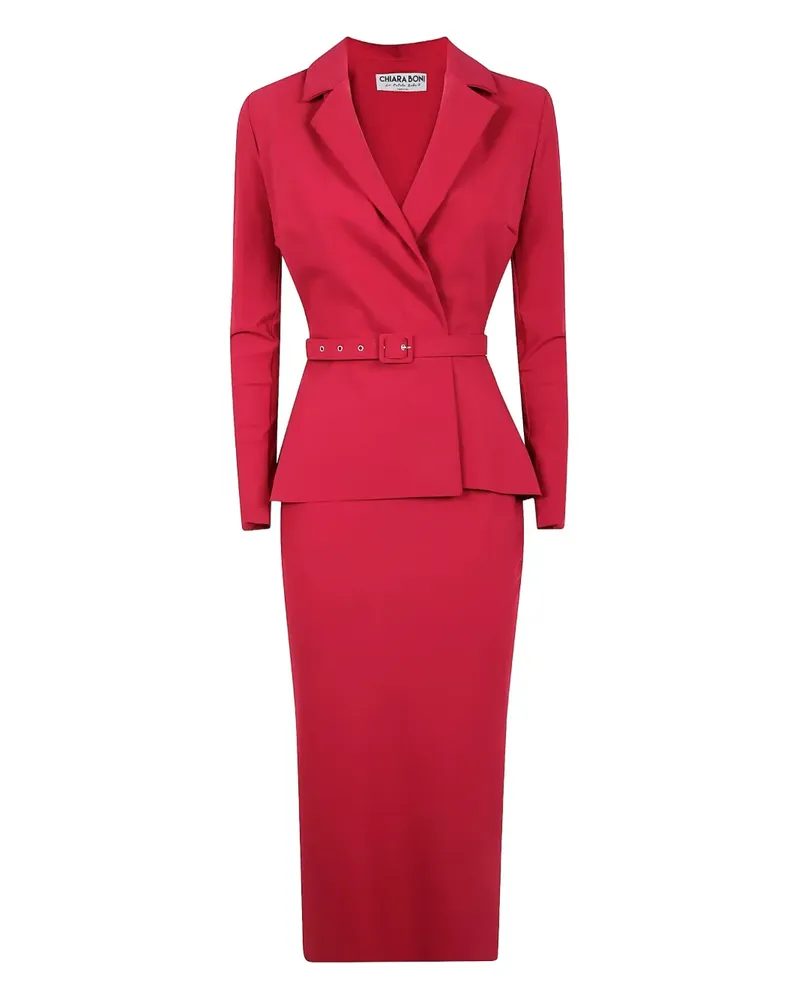 Chiara Boni Midikleid mit Schößchen - Rot Rot