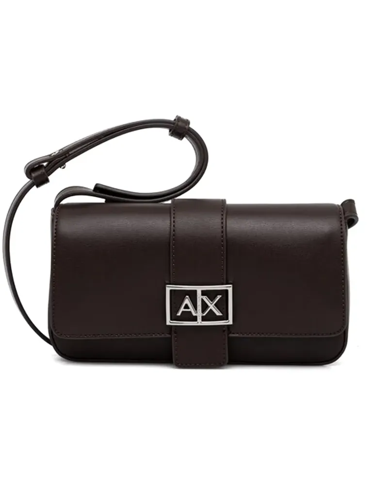 Armani Exchange logo-appliqué crossbody bag - Braun Braun
