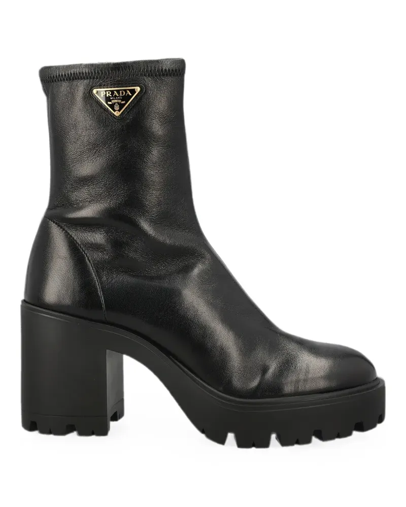 Prada stretch-nappa-leather booties - Schwarz Schwarz