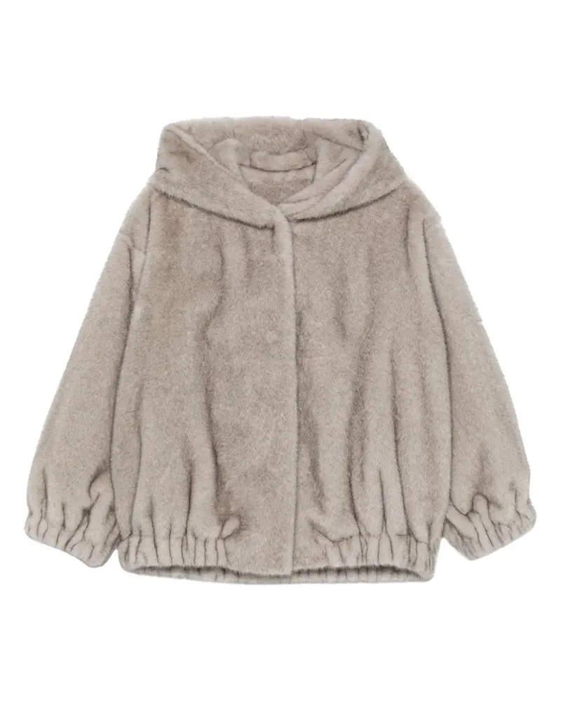 Antonelli Firenze Kapuzenjacke mit elastischem Saum - Nude Nude