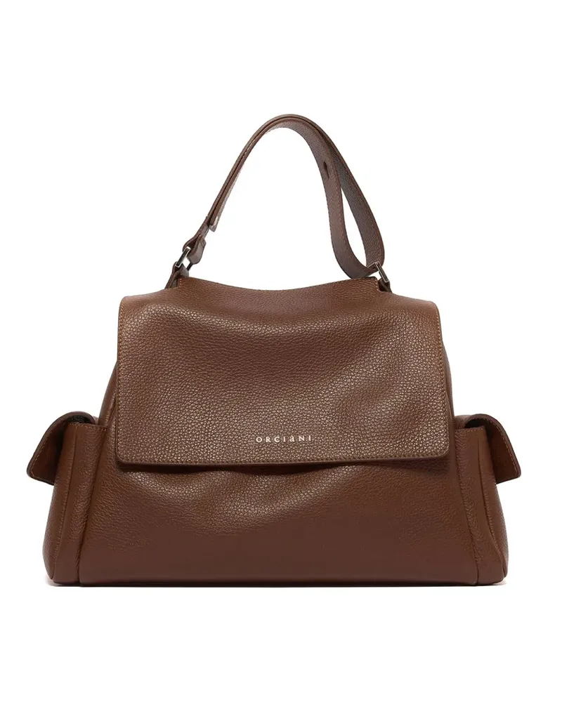 Orciani midi Sveva Sense Cargo logo-detail tote bag - Braun Braun