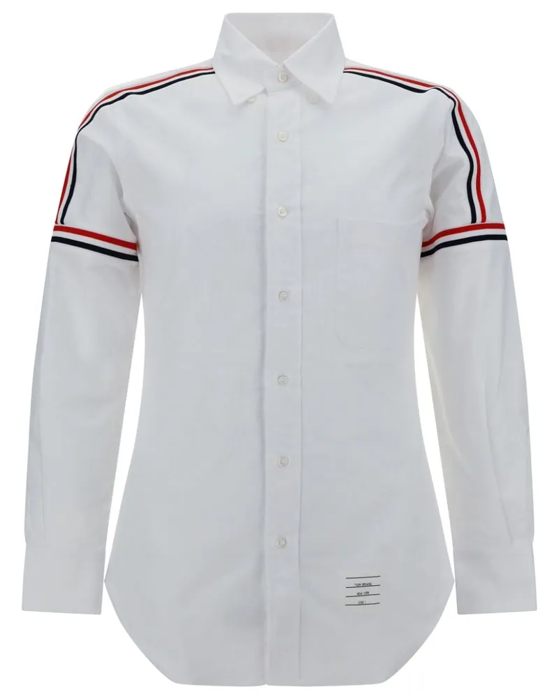 Thom Browne Hemd mit Streifen - Weiß Weiß