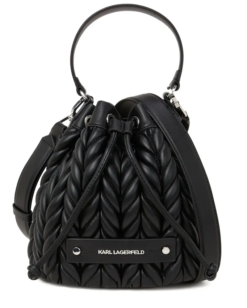 Karl Lagerfeld K/Weave Beuteltasche - Schwarz Schwarz