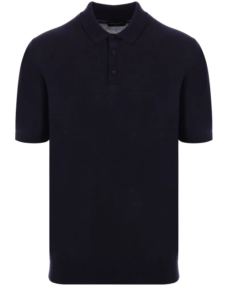 Roberto Collina Klassisches Poloshirt - Blau Blau