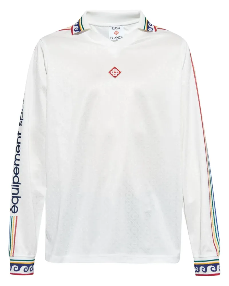Casablanca Paris Poloshirt mit Monogramm - Weiß Weiß