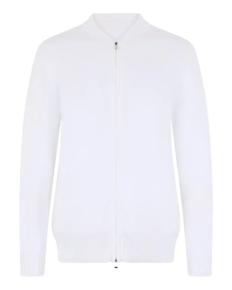 Fedeli zip-up cotton cardigan - Weiß Weiß