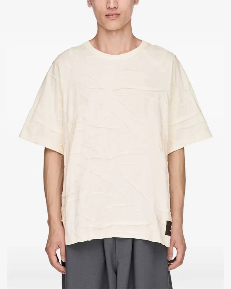 Y-3 Plissiertes T-Shirt - Weiß Weiß