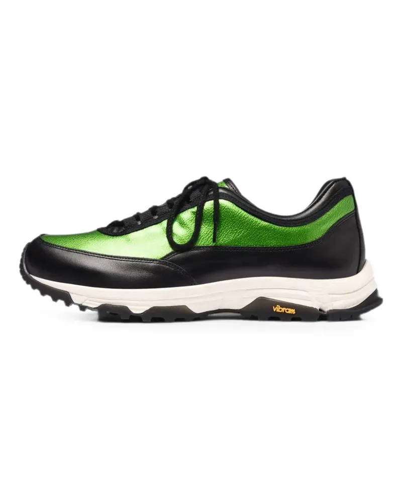 Our Legacy Poseidon panelled leather sneakers - Grün Grün