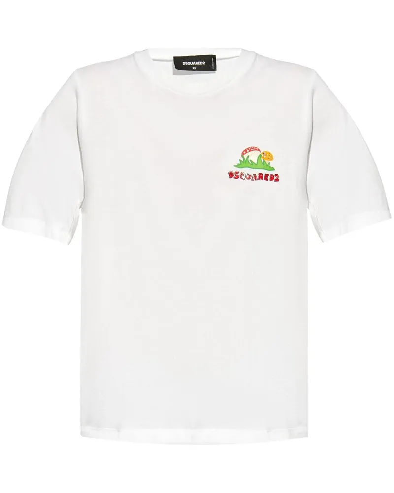 Dsquared2 T-Shirt mit grafischem Print Weiß