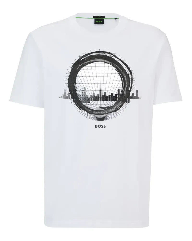 HUGO BOSS T-Shirt mit vorstehendem Logo - Schwarz Schwarz