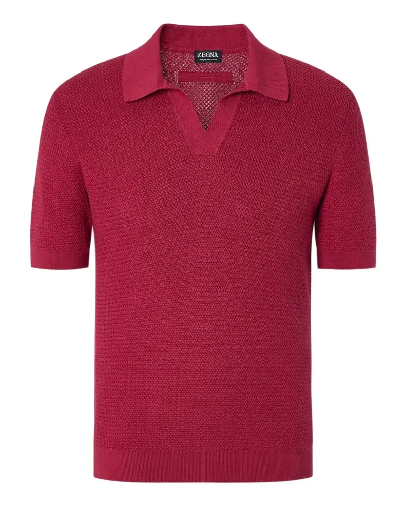 Ermenegildo Zegna Strukturiertes Poloshirt - Rot Rot