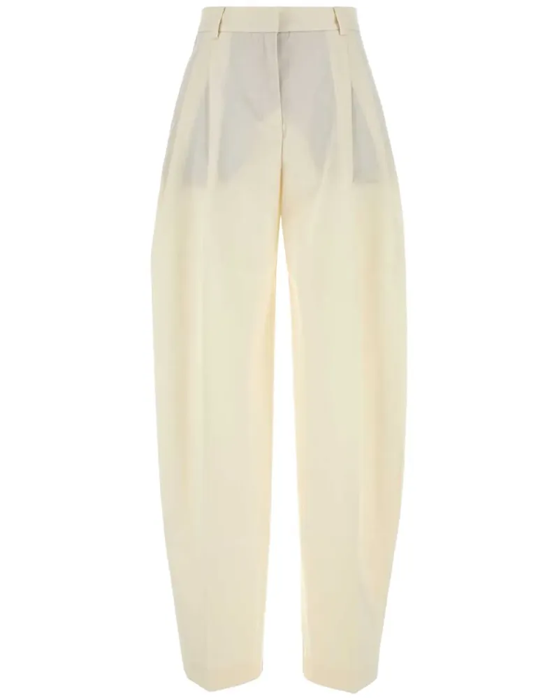 ANDAMANE Gabardine-Hose aus Elfenbein - Nude Nude
