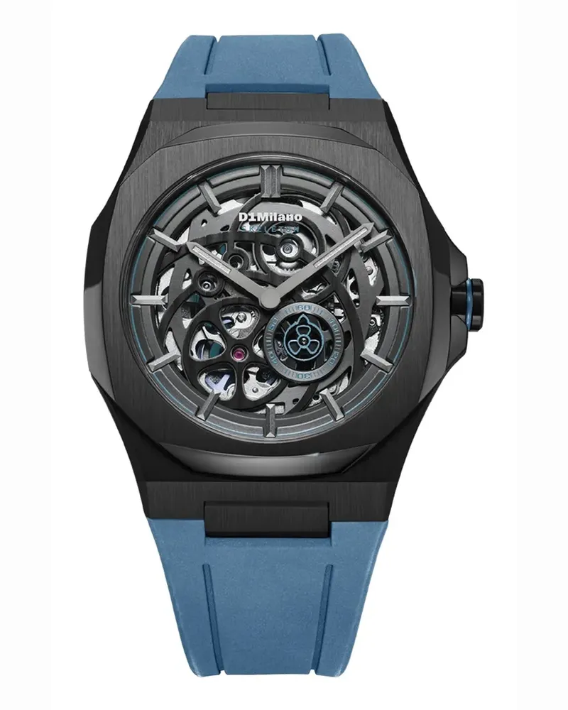 D1 Milano Ocean Pulse Skeleton 41.5mm watch - Schwarz Schwarz