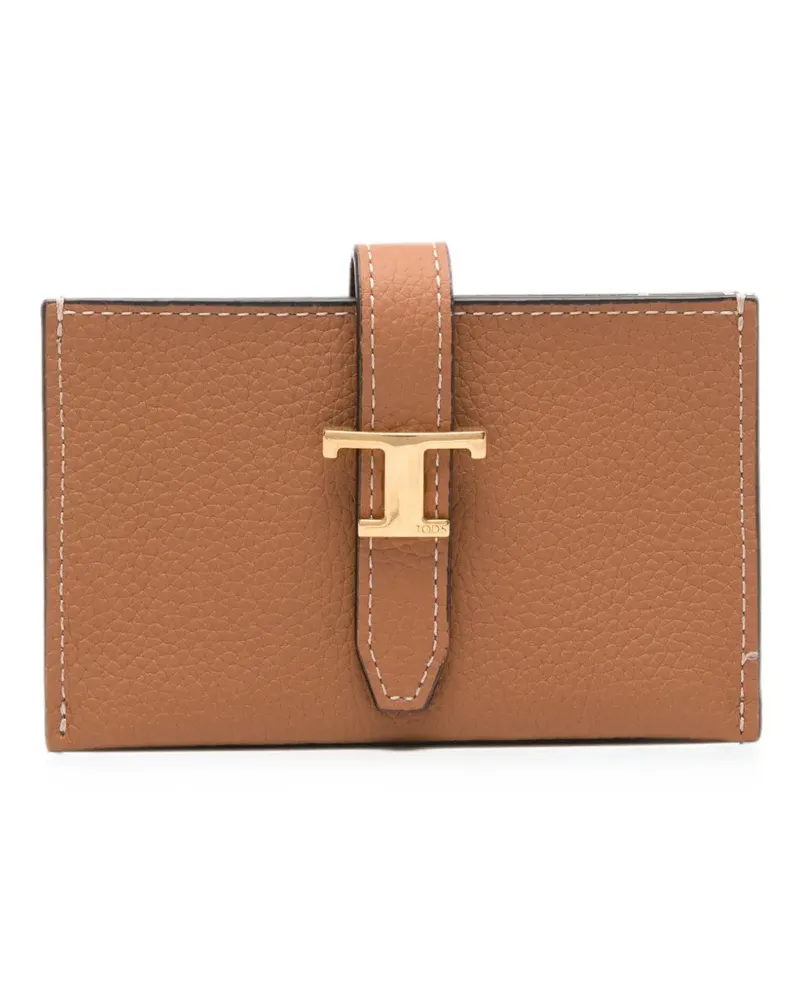 TOD'S T Timeless leather wallet - Braun Braun