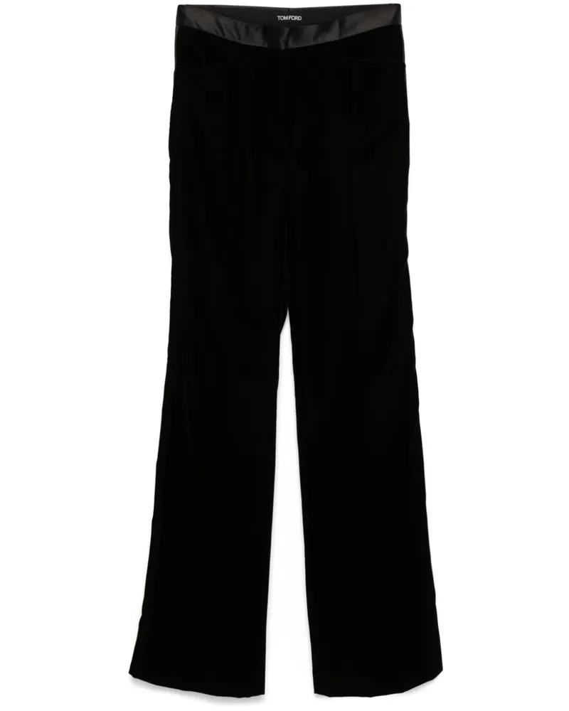 Tom Ford Hose aus Samt - Schwarz Schwarz