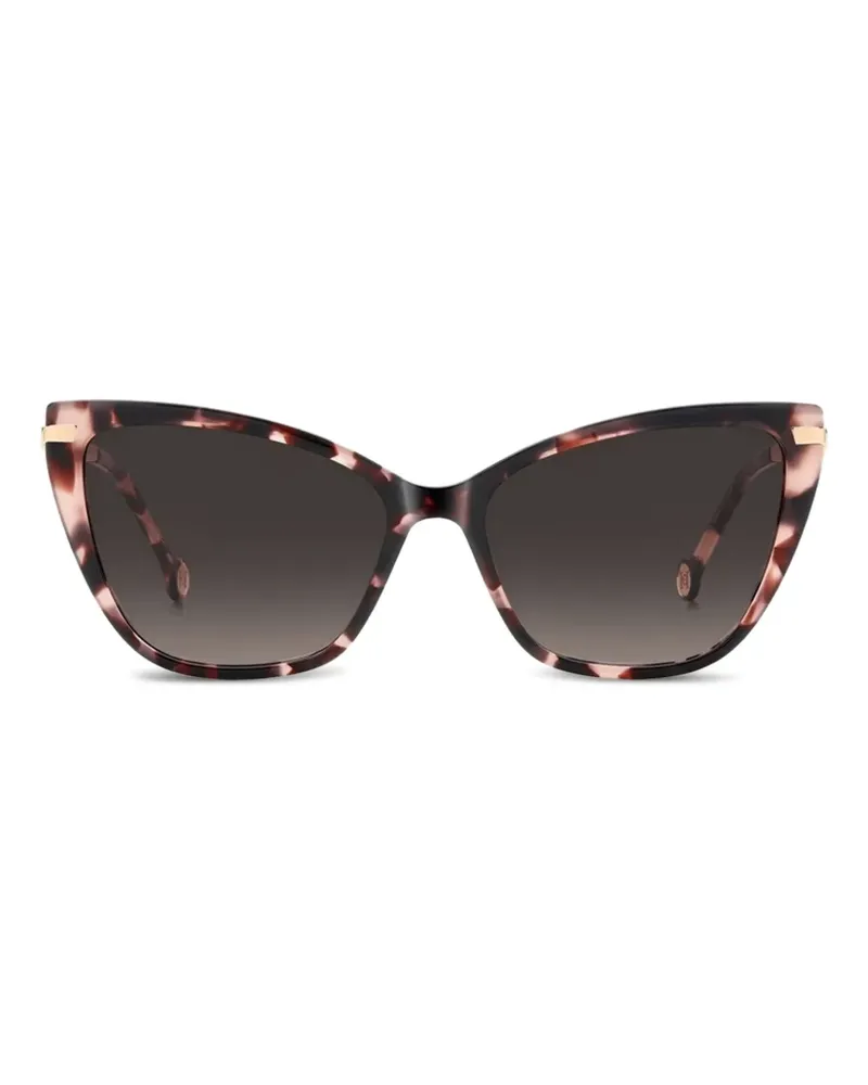 Carolina Herrera New York Sonnenbrille mit Cat-Eye-Gestell - Braun Braun