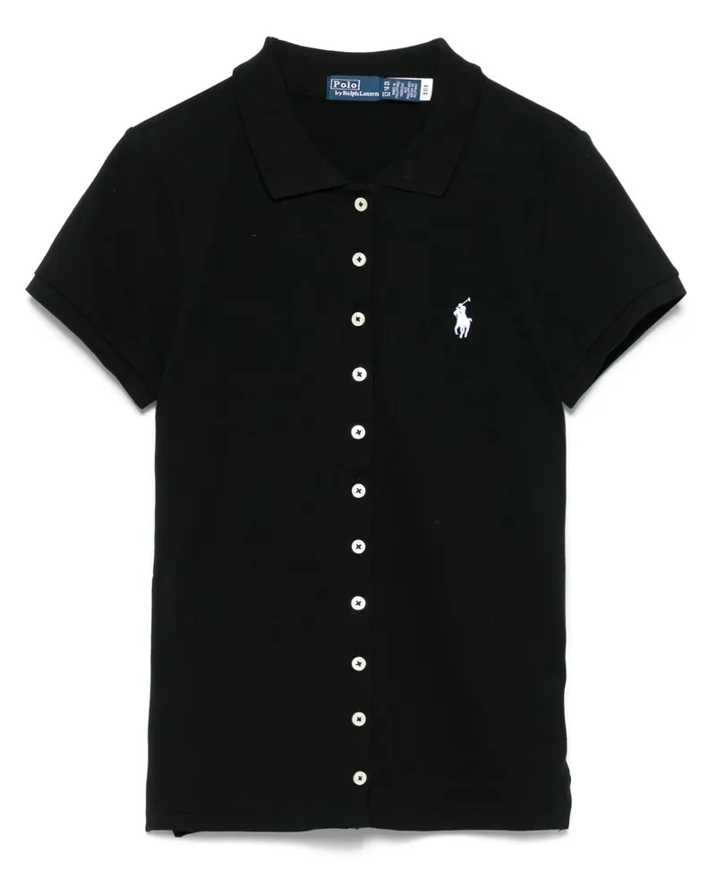 Ralph Lauren Hemd mit Polo Pony-Stickerei - Schwarz Schwarz