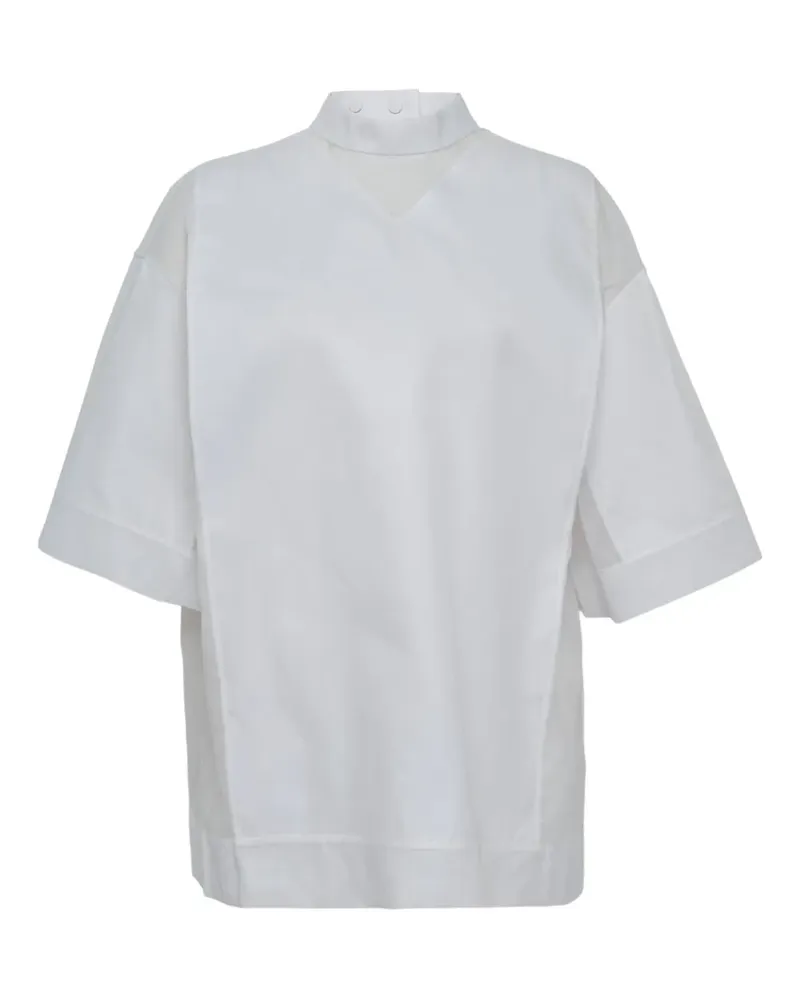 Jil Sander Organdy Oberteil - Weiß Weiß