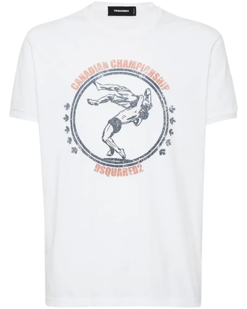 Dsquared2 T-Shirt mit grafischem Print - Weiß Weiß