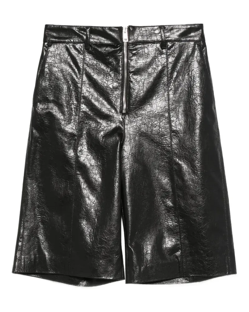 MSGM Shorts aus Leder - Schwarz Schwarz