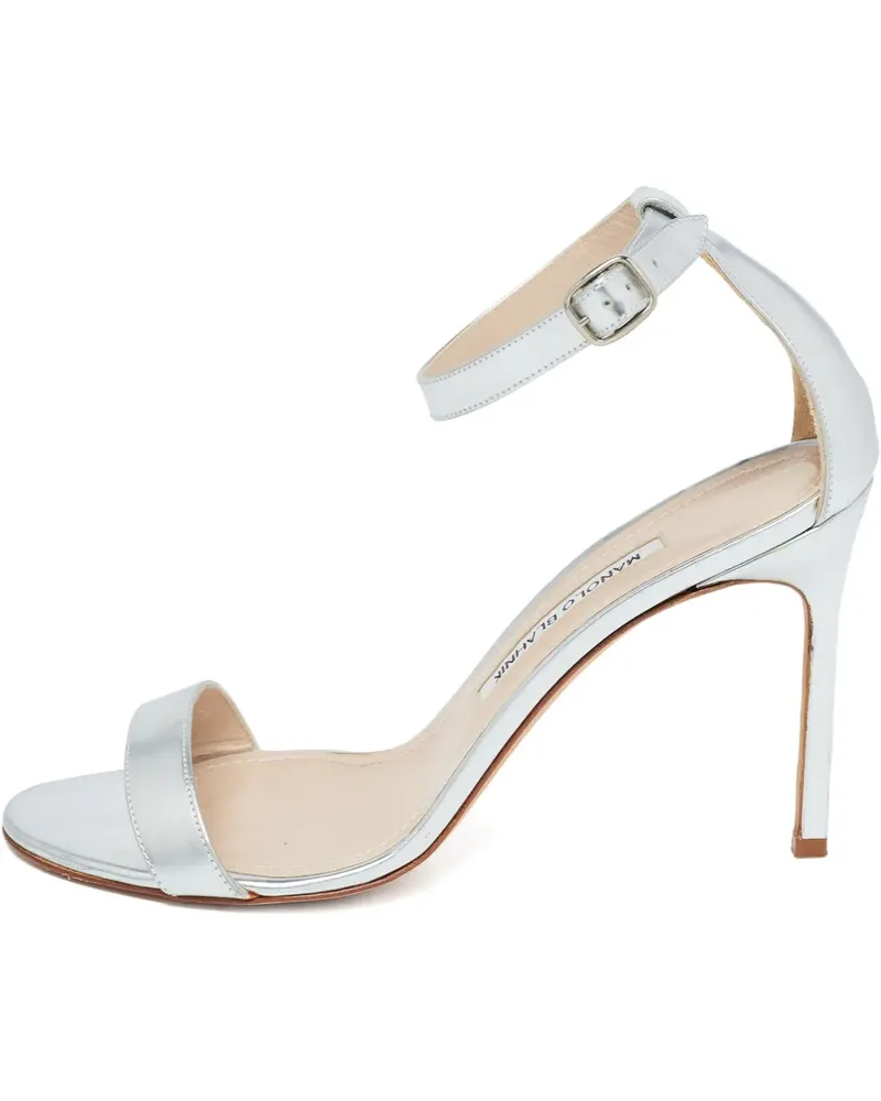 Manolo Blahnik Sandalen mit Absatz 115mm - Silber Silber
