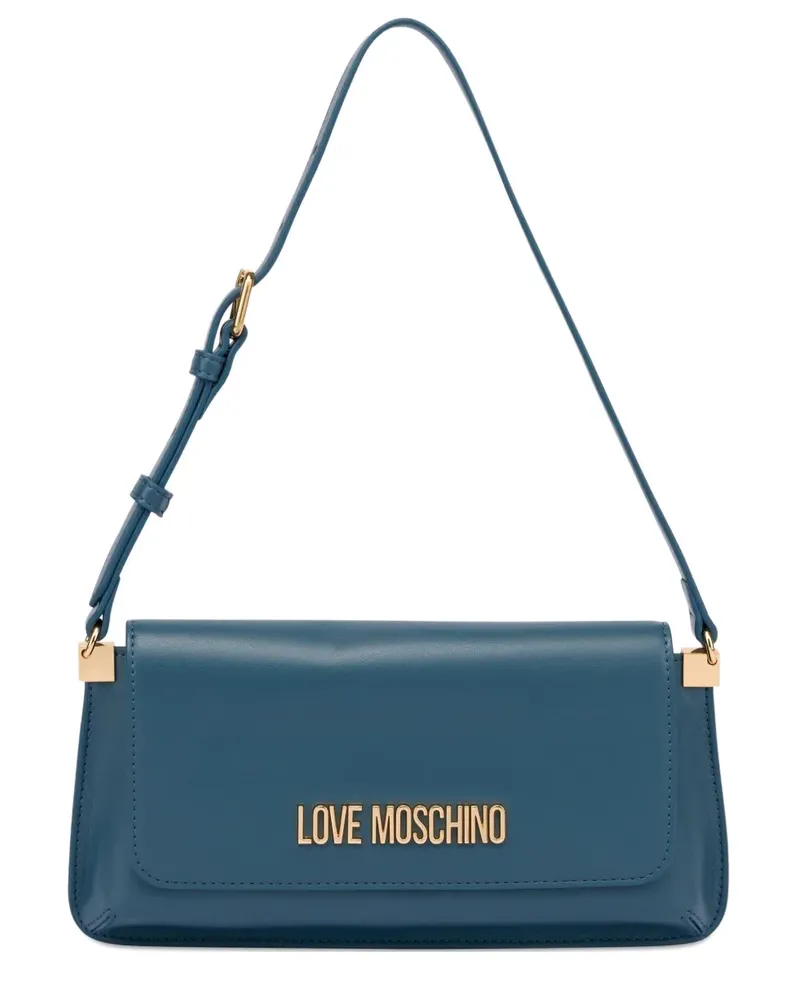 Moschino Schultertasche mit Logo - Blau Blau