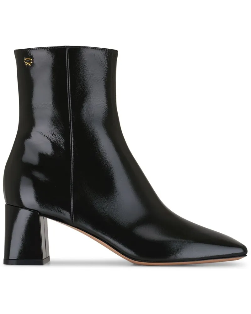 Gianvito Rossi Stiefletten aus Leder 55mm - Schwarz Schwarz