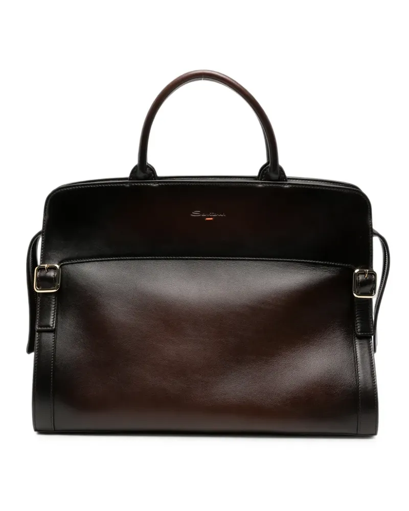Santoni Tote Bag aus Leder - Braun Braun