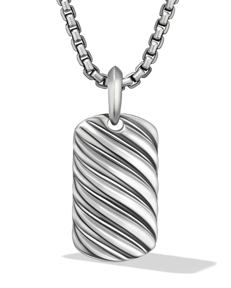 David Yurman Kleiner Sculpted Cable Anhänger Silber