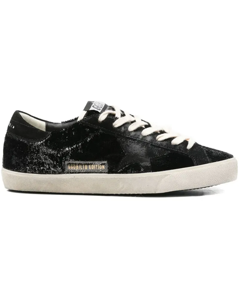 Golden Goose Super Star Sneakers aus Samt - Schwarz Schwarz