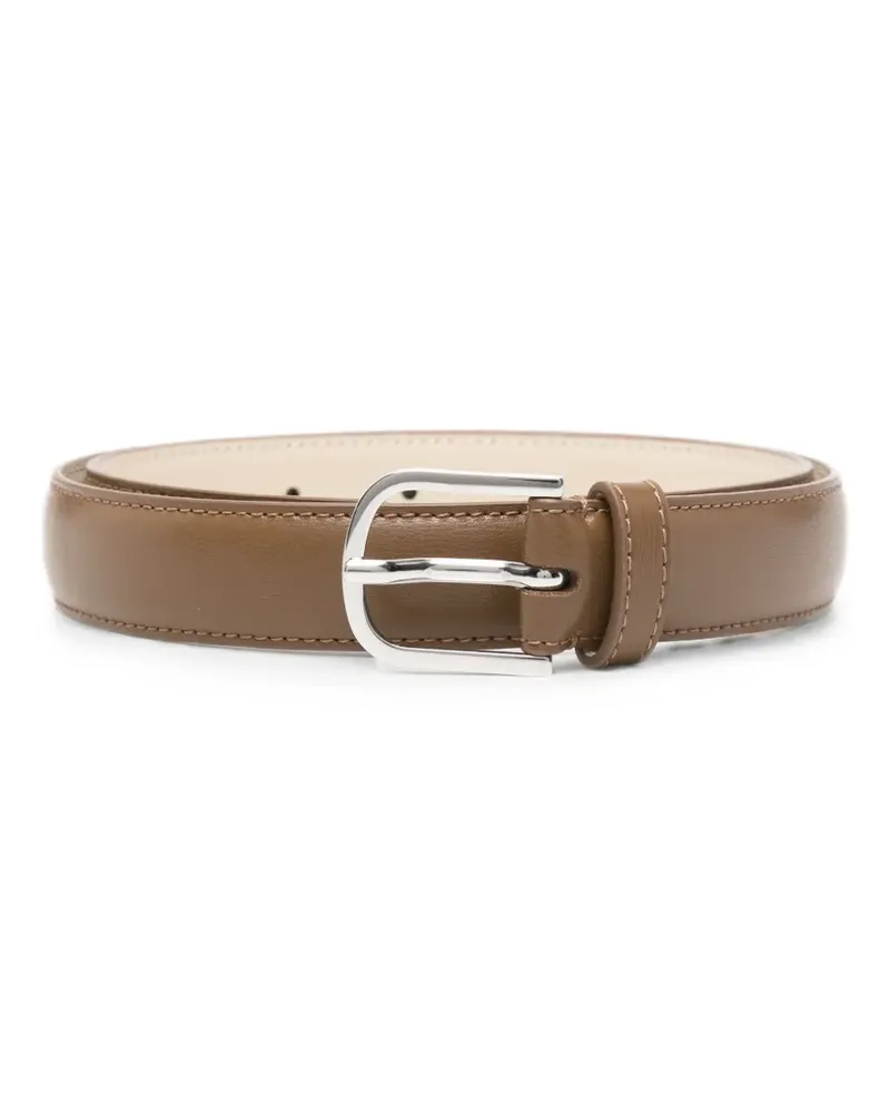 Totême buckle-fastening leather belt - Braun Braun