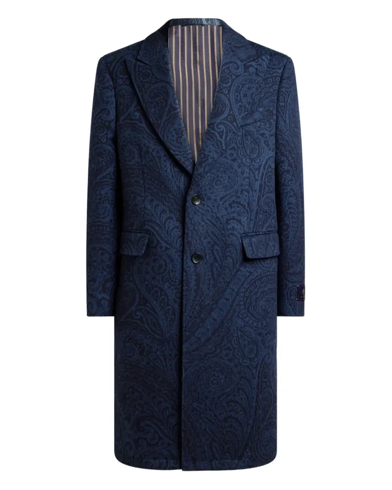 Etro Mantel aus Paisley-Jacquard - Blau Blau